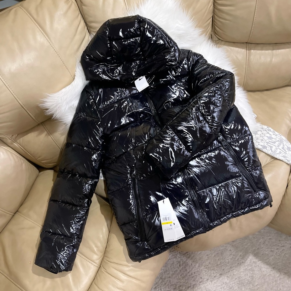 NWT CALVIN KLEIN WINTER JACKET SIZE M- Navy blue